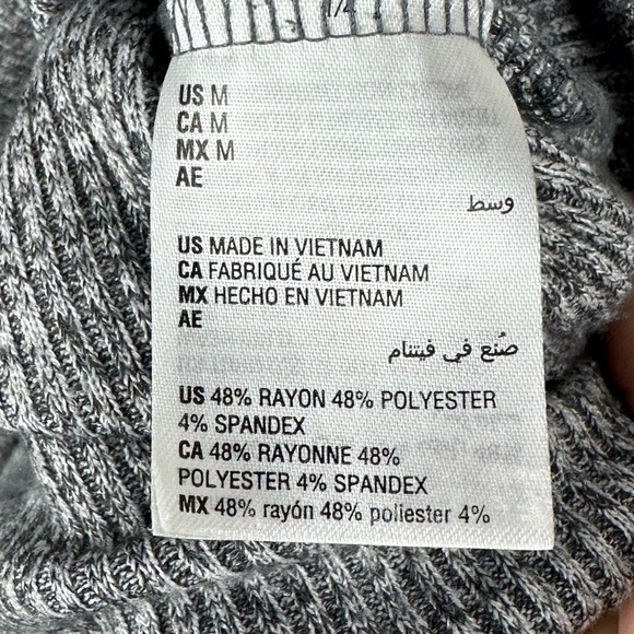 Heather Gray V Neck Puff Flounce Sleeve Top - Picture 10 of 13